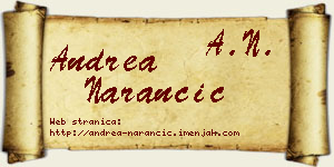 Andrea Narančić vizit kartica